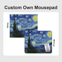 Tapis de souris de jeu personnalisé nuit étoilée blanc blanc sublimation noir bord de couture d'anime pour grand tapis de bureau tapis de jeu ordinateur