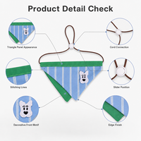 Bandana réglable pour chats et petits chiens, motifs à carreaux et rayures, vente en gros