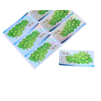 Étiquettes en papier premium pour boîtes cadeaux de raisins, à bords arrondis, holographiques, imprimées motif raisin, résistantes aux UV, pour marquage de produits