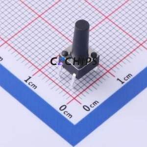 TS-1095PD-A16B2-D2 Tactile Switch Through hole-4P,6x6mm Switch Single Pole Single Throw Round Button 1.8N Through Hole - Product Image 1