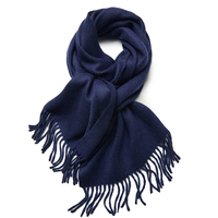 Écharpe-châle 100% cachemire pur, tissée et brossée, provenance Mongolie Intérieure, OEM, personnalisable, en laine, luxueuse, à longues franges, couleur unie 30180