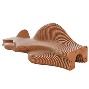 Bancs en bois de caoutchouc modernes pour l'intérieur/l'extérieur, usage commercial, pour hôtels et centres commerciaux, couleur personnalisable - Product Image 1