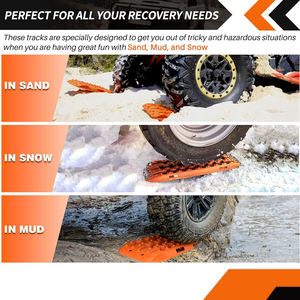 Мини-тракционные доски AMBITION для эвакуации внедорожников, гибкие фрикционные дорожки для песка, грязи, снега и монтажный комплект, оранжевые - Product Image 3