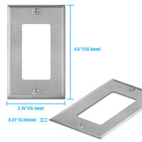 Pinghai — plaque murale décorative Linsky (7731), en acier inoxydable, débardeur, sortie USB, récepteur, 1 Gang
