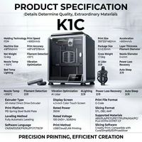 Mesin Printer Laser 3D K1C Desktop, Printer 3D Kecepatan Lebih Cepat untuk Figur Anime
