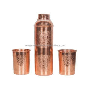 Botella de Agua de Cobre India al por Mayor, Capacidad de 550 ml, Diseño y Logotipo Personalizables, Apta para Agua Hirviendo - Product Image 5