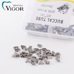 Tubo bucal ortodôntico dental primeiro molar monobloco 0,022 MBT ROTH 50 conjuntos/caixa para dentista - Product Image 2