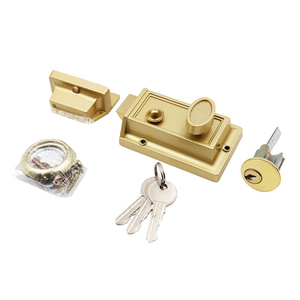 Kunci Pintu Rim Modern Anti Maling Tahan Lama Silinder Tunggal Pengunci Ganda Kunci Malam Kuningan Gagang Pintu Kunci Pintu untuk Rumah Hotel - Product Image 1