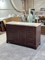 Meuble-lavabo de salle de bain moderne de luxe avec vasque, personnalisable, vente directe d'usine, adapté aux villas, appartements et hôtels.