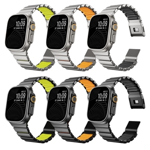 Correa Compatible con <span class=keywords><strong>Apple</strong></span> <span class=keywords><strong>Watch</strong></span> Ultra 3, S10/S11, con Hebilla Magnética <span class=keywords><strong>de</strong></span> Titanio <span class=keywords><strong>de</strong></span> Lujo, Transpirable - Product Image 2