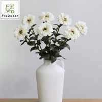 Bunga Daisy Plastik Lembut Sentuhan Realistis Berkualitas Tinggi 59CM Warna Oranye Putih untuk Dekorasi Pernikahan, Rumah, dan Hari Valentine