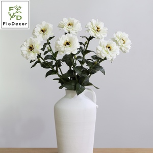 <span class=keywords><strong>Fleur</strong></span> artificielle de marguerite en plastique souple de haute qualité, 59 cm, toucher réel, <span class=keywords><strong>orange</strong></span> et blanche, pour mariage, maison, décoration de la Saint-Valentin - Product Image 1