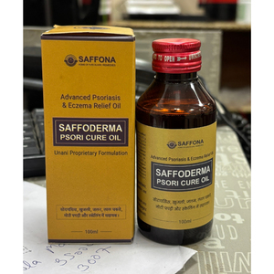 SAFFODERMA PSORI CURE Huile à base de plantes pour le soin de la peau, Huile pour peaux sujettes au psoriasis, Huile pour l'eczéma, Huile naturelle pour le bien-être de la peau - Product Image 1