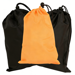 Wholesale Customized Eco Friendly Travel Sports Gym Grocery Storage Portable Polyester Backpack Drawstring <b>Bag</b> with Logo Print - Product Image 1