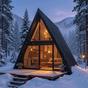 Lodge Modulare Triangolare <span class=keywords><strong>in</strong></span> Legno per Glamping, <span class=keywords><strong>Bungalow</strong></span> Prefabbricato Popolare sul Mercato, Produttore Diretto per Siti di Campeggio Ecologico - Product Image 1