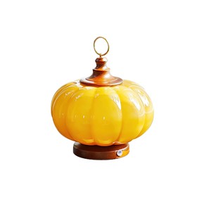 Retro Pumpkin Table Lamp Touch Control Rechargeable LED Cordless Bedside Camping Light 220V DC <b>6V</b> 10000H Lifespan - Product Image 4