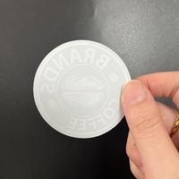 Étiquette ronde autocollante imperméable pour impression de logo OEM pour usage en café, autocollant rond, pegatinas, etiqueta adhesiva pour tasse à café