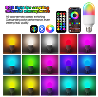 Lampu LED Pintar E27 Tahan Lama yang Dapat Diisi Ulang, Lampu Dinding Model Jagung dengan Remote Control, Timer, Pengubah Warna RGB, dan Dapat Digunakan di Taman