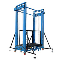 Plateformes de travail mobiles électriques de 8 m, échelles élévatrices/échafaudages, capacité de charge de 500 kg, rotation à 360 degrés pour travaux intérieurs et extérieurs
