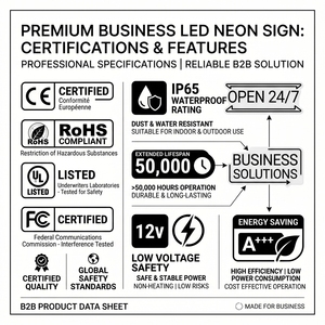 Letrero de Neón LED Personalizado <span class=keywords><strong>con</strong></span> Logotipo, Letrero Luminoso <span class=keywords><strong>con</strong></span> Logotipo de Empresa para Cafetería, Tienda, Restaurante, Salón de Belleza - Product Image 3