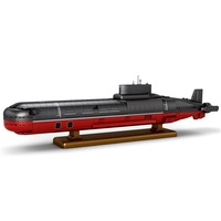 Reobrix 33048 Nouveau modèle de sous-marin lance-missiles MOC, briques de construction, jouets d'assemblage pour garçons, cadeau d'anniversaire, ensembles de blocs de construction