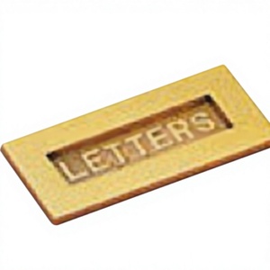 Letrero de Latón Pulido Marca OMG, Modelo OMG-60, 258mm X 79mm, Diseño Minimalista, Resistente al Agua, para Puerta de Entrada - Product Image 3