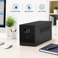 Onduleur interactif en ligne 1200VA avec écran LCD, régulation de tension AVR, protection contre les surtensions, alimentation de secours pour ordinateur, bureau, routeur, TPV, vidéosurveillance