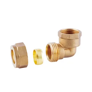 高级中国黄铜弯头适配器连接配件，用于专业安装的管道，可定制和专业生产