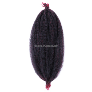 Extensions de tresses synthétiques Marley teintes chimiquement de 24 pouces, en fibre haute température pour femmes africaines, tresses torsadées afro kinky - Product Image 6