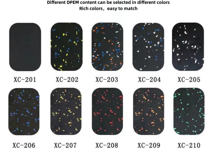 Black+color EPDM Flecks