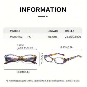 Gafas de Lectura con Marco Pequeño para Mujer, Diseño Floral Colorido, Anti Luz Azul, con Caja, Moda 2025 - Product Image 6