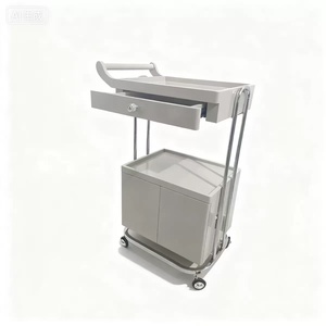 2026 Portable Custom White Wooden Salon Equipment <b>Trolley</b> & Spa Treatment Shelf with Massage Beds for Salon Spa Barbershop - Product Image 6