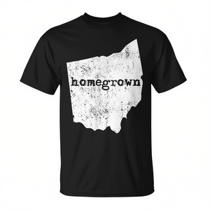 T-shirt Ohio Homegrown in cotone nero unisex girocollo a maniche corte promozionale - Product Image 2