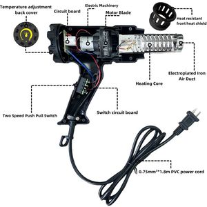 Autres outils pneumatiques, pistolet thermique sans fil, souffleur d'air chaud, pistolet thermique pour la réparation de téléphones, avec certificat CE - Product Image 6