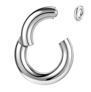 Anillos de la nariz de acero inoxidable de calibre grande con bisagras anillos de Aro para la nariz Septum Clicker Tragus Helix Cartílago Daith Rook <span class=keywords><strong>Ear</strong></span> Piercing - Product Image 1