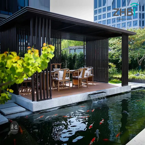 Gazebo Bioclimatico in Alluminio Impermeabile Personalizzato con Tetto a Lamelle, Porta e Griglia di Ventilazione per Cucina Esterna e Balcone - Product Image 2