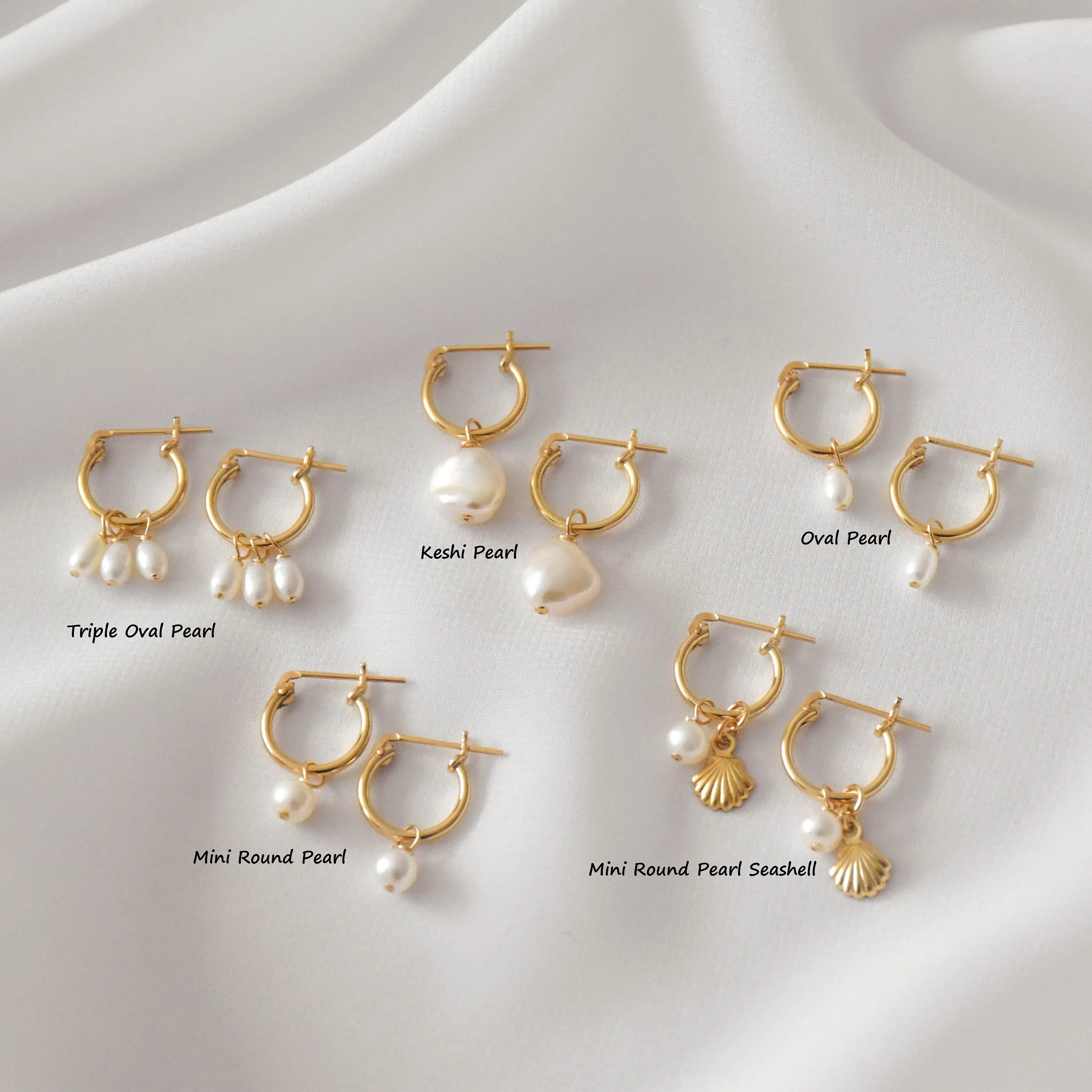 Produsen Perhiasan bagus kustom anting-anting mutiara wanita kancing Barok perak murni 925 berlapis emas 14K 18K grosir