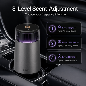 <span class=keywords><strong>Diffuseur</strong></span> de parfum intelligent pour voiture électrique en alliage d'aluminium, ultrasonique, sans eau, avec capteur de mouvement et démarrage/arrêt automatique - Product Image 3