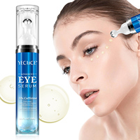 YECUCE Sérum Contour des Yeux Anti-Âge à la Caféine et au Rétinol, Acide Hyaluronique, Collagène, en Rouleau pour Poches et Cernes