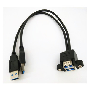 Dual <b>USB</b> 3.0 Extension Cable With Mounting Holes And Bracket For Desktop Use - Product Image 5