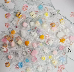 Luckykoo Mini Taba Mochi <b>Squishy</b> Toys Unisex Stress Relieving Party Gift Bags Birthday Gifts Wholesale for Kids/Adults - Product Image 1