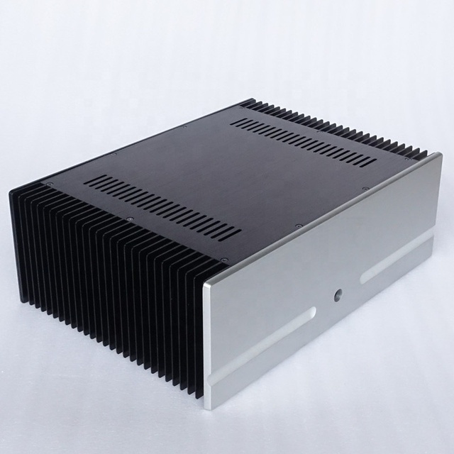 BRZHIFI BZ4315B Factory Supply Classic Audio Aluminum Enclosure With Double Radiator OEM Power Amplifier Smart Equipment Chassis