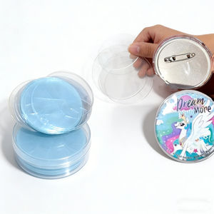 Funda Protectora Transparente <span class=keywords><strong>de</strong></span> PVC Suave para Botones Redondos, Cubierta Protectora Circular <span class=keywords><strong>de</strong></span> Plástico PVC, Piezas para Máquina <span class=keywords><strong>de</strong></span> Hacer Botones - Product Image 6