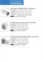 OnElecs Conduits rigides en PVC sans halogène, raccords et garnitures fendus, résistants au feu, étanches, filetage 1/4 po, -10~+70