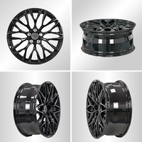 Jantes en alliage de voiture Zhigu Jantes de couleur de revêtement noir brillant Jantes de 20 pouces pour roues de voiture de tourisme Expédition rapide en mer