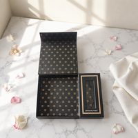 Boîte cadeau magnétique rigide noire mate de luxe personnalisée, emballage en carton premium avec logo pour cadeaux d'entreprise et de vente au détail