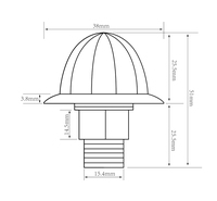 DOT PC étanche IP67 remorque camion feux latéraux mini pastèque led lumière