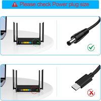 Cable de Alimentación de 12V 2A para el Sistema WiFi TP-Link Deco Mesh, Modelos S4/M3/M4/M5/X20/X55/X60/X68/XE75/X90/X4300 Pro/P9
