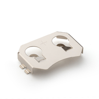 Support de batterie personnalisé à ressort de contact électrique plat en métal pour piles bouton CR2032 et CR2025