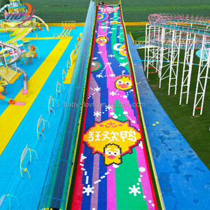 Manèges de parc d'attractions commerciaux, équipement de jeu extérieur, toboggan géant en plastique pour adultes, toboggan sec arc-en-ciel pour enfants - Product Image 6